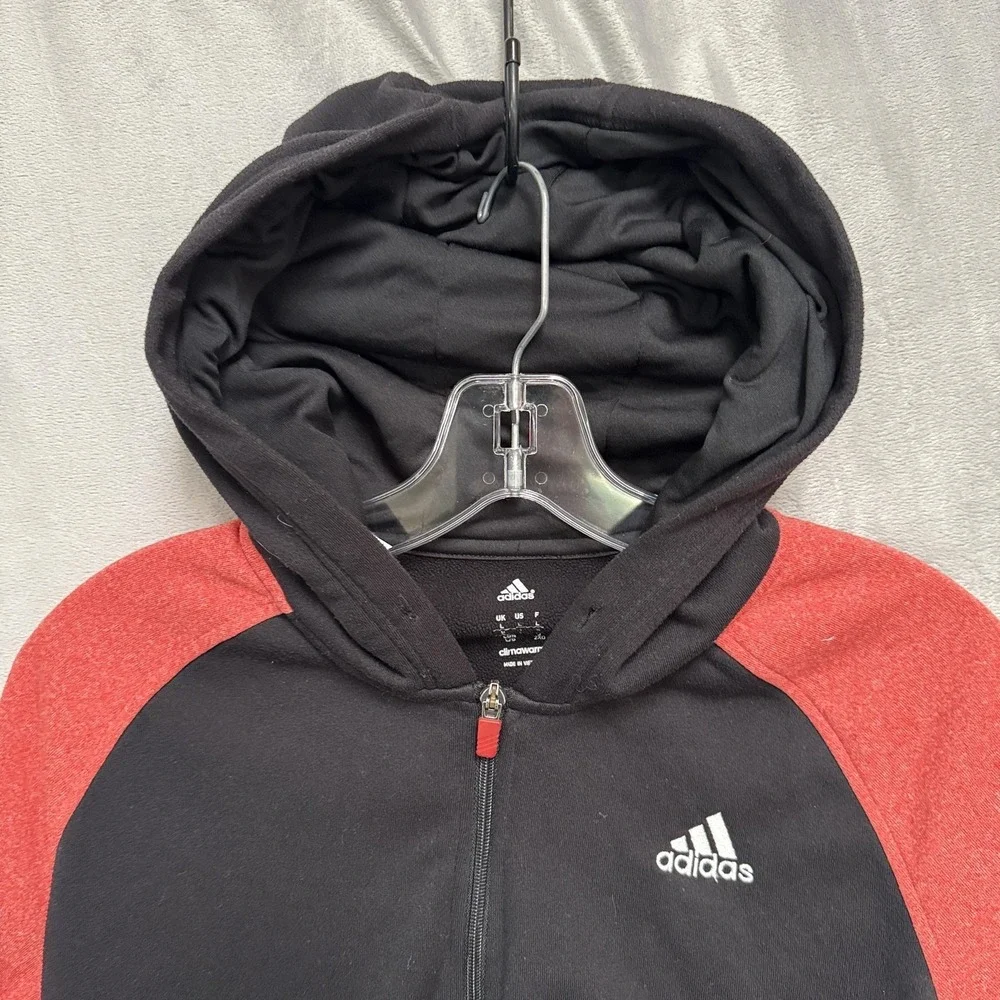 Canada Hoodie Full Zip Mens Large Black‎ Red Adidas Climawarm Olympic Team